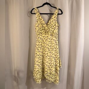 D.J. Summers Yellow Floral Sleeveless Dress